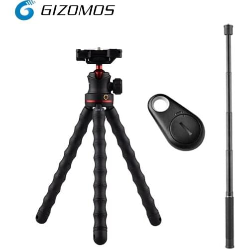 GIZOMOS GM-7 Flexible Octopus Tripod Bracket Mini Portable Tripod Holder for Smartphone/SLR DSLR ILDC Camera/Sports Cameras