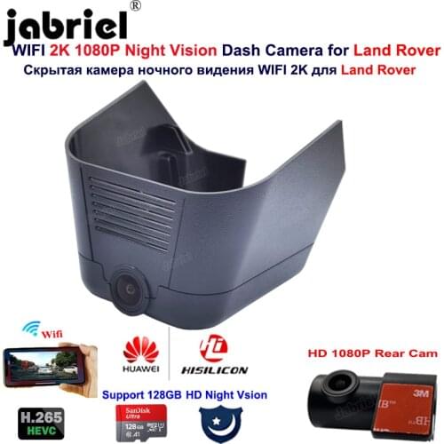 Jabriel 2K HD 1080P Wifi Night Vision Car Dvr Dash Cam Camera 24H Video Recorder For Land Rover Range Rover Evoque 2020 2021