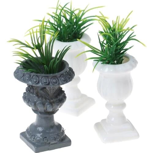 Doll House Miniature Flowers Fairy Garden Ornament Plant DollHouse Decor Bonsai Model Kids Play Toy