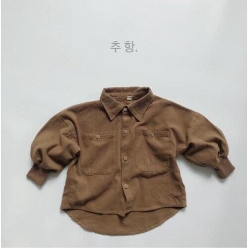 2021 New Arrival Girls Boys Corduroy Coat Autumn Cotton Full Sleeve Fashion Kids Coats 1-7 years XY928