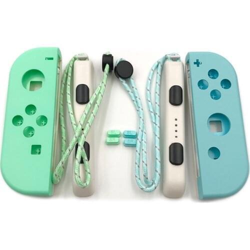 One Set New Animlas Crossing Joycon Shell Case Straps and Buttons For Nintend Switch Console YX-667