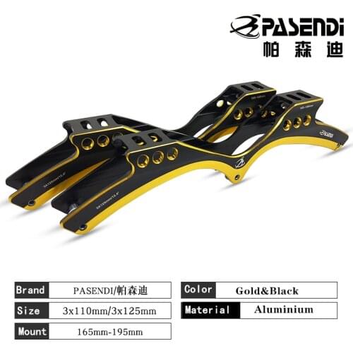 Professional Speed Skating Frame 3X125MM Inline Skates Frame 165 195 aluminum integrated skating Bracket inline chassic