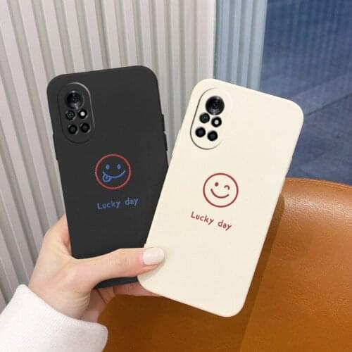 Rectangle Expressive Pattern Phone Case For Huawei Nova8 8Pro 8SE Nova 7 7Pro 7SE 6 6se 5 5Pro 5Z 5I 5Ipro 4 4E Silicone Cover