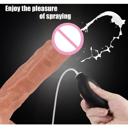 Spray Water Dildo Simulation Ejaculating Realistic Penis Squirting Suction Cup Sex Product Big Dildo Sex Toys for Woman Cock