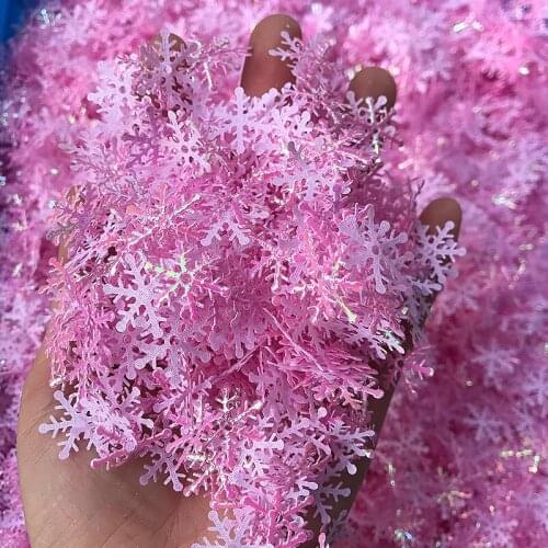 6 Colors 1 Pack 300 Christmas Decorative Snowflakes Wedding Party Sprinkle Confetti DIY Fake Snowflakes Accessories