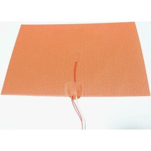Silicone Rubber Heater Pad 200*240mm 500W for Ultimaker 2 Clone 3D Printer Heated Bed Silicone Heating Pad c/w Adhesive, 100k