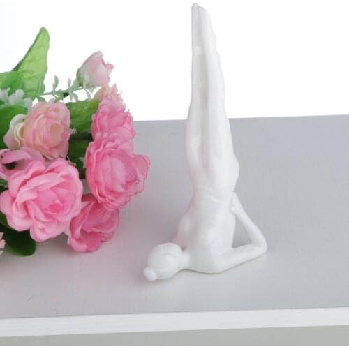 Modern Simple Creative Desktop Yoga Girl Decoration Ceramic Craft Home Ornament