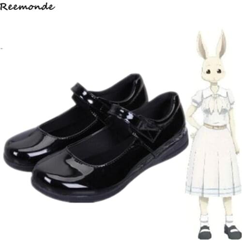 Anime Beastars Shoes Cosplay Bunny Rabbit Girls Retro British Style Student Wild Mary Jane Shoes Japanese Womens Leather Shoes
