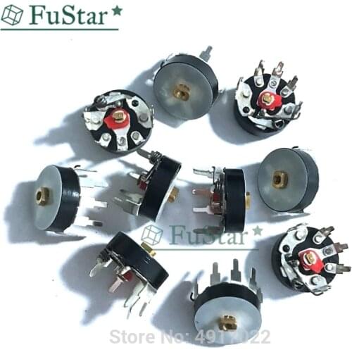 10PS/LOT 10K RV12 Straight Angle Radio Potentiometer RV12MM B503 B103 B10K B50K Power Amplifier Volume Potentiometer With Switch
