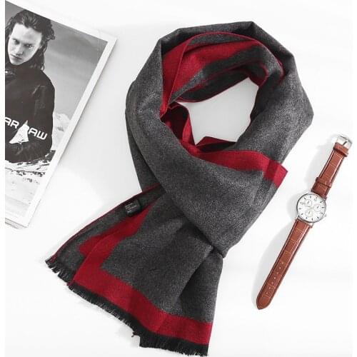 Chinese quality Silk Popular Autumn and Winter Man Business affairs Pure color Scarf man High-grade Cashmere Keep warm Collar