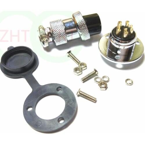 GX20 5 Pin Aviation plug Disc flange GX20 Radio 20mm Panel mount waterproof