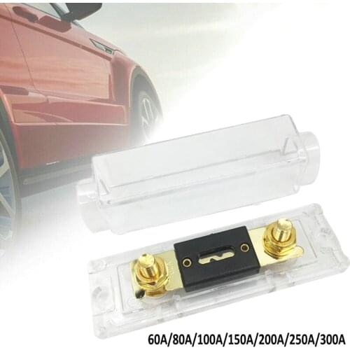 60A-300A Fuse Holder Bolt-on Fuse Automotive Fuse Holder with Fuse Automotive Power Blade Type Car Fuse Box Amplifier