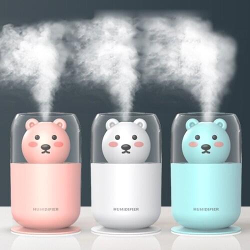 300ML Aromatherapy Humidifier Diffusers For Home Office Car Mute Fogger Mist Maker With Night Light Nano Atomization