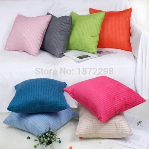 Free Shopping Custom 30*50 40*60 35*50cm 8 Colors 100% Polyester Suede Embroidery Vertical Stripe Cushion Cover HT-PSUEC-B-l