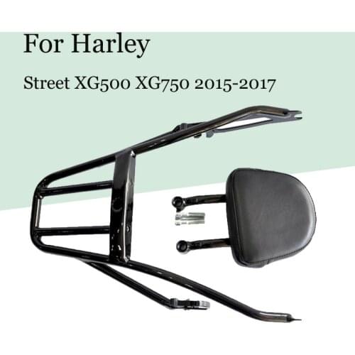 Black Passenger Sissy Bar Backrest Luggage Rack For Harley Street XG500 XG 500 XG750 XG 750 2015 2016 2017 Motorcycle Accessori