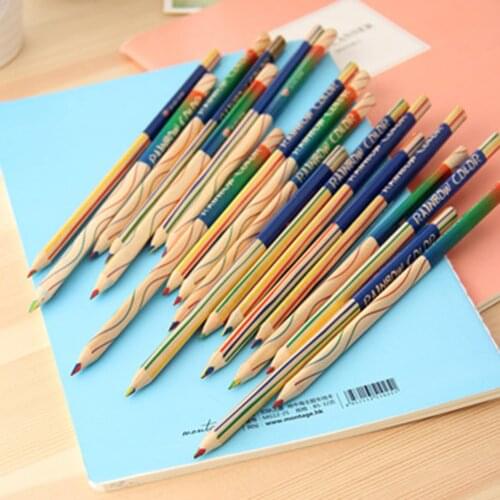 Kids DIY Cute professional Colored Pencil colour pencils Wood Rainbow Colors Pencil for Drawing set Painting coloring 10Pcs/lot