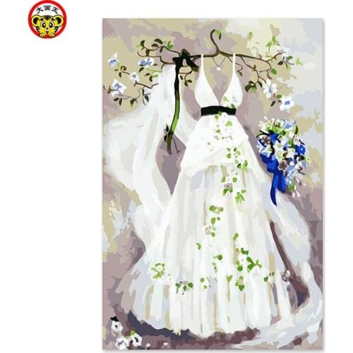 Home decor painting white wedding gifts handmade decorative coloring background wall paintings