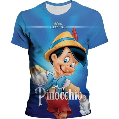 Boy Girl Kids T-Shirt Women Hipster Casual Tee Pinocchio Graphic Aesthetic Harajuku Top Gift Unisex Tshirt Clothes Dropship