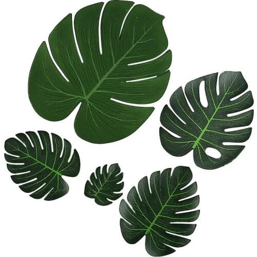 Artificial Tropical Palm Leaves Monstera Leaf Simulation Leaf for Hawaiian Party Jungle Beach Theme Party Diy Decorations