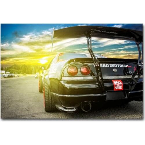 Classic Skyline GT-R R33 Sport car Wallpaper Wall Art Poster Canvas Silk Printed Painting For Room Decor