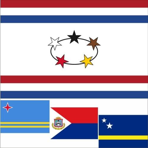 Netherlands Federal Territories And Governors Flag 3X5FT 100D Polyester Suriname (1966–1975) 90X150CM Banner