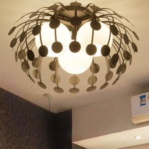 Living room round simple modern ceiling lamp Nordic creative personality light small apartment remote control led bedroom light