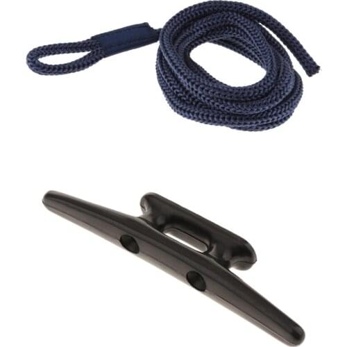 Boat Stainless Steel Boat Cleat Boat Mooring Deck Rope Cleat With Line Mooring Line Rope