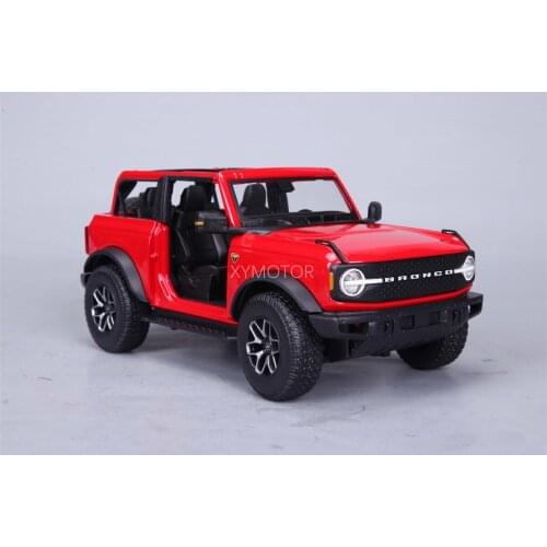 Maisto 1:18 For Ford Bronco Badlands No door 2021 Diecast Model Car Orange/Blue/Red Kids toys Girls for Display Collection Metal