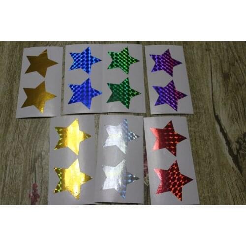 5cm Hologram Star Stickers - Great for envelope sealing