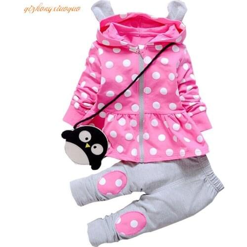 2020 new spring autumn girl children hoodies girls clothing set cotton coat + pants sportswear group of childrens coat