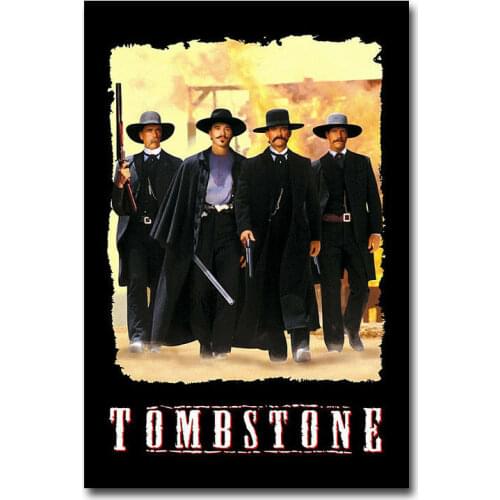 New Tombstone Fighting Movie Silk Cloth Poster Art Bedroom Decoration