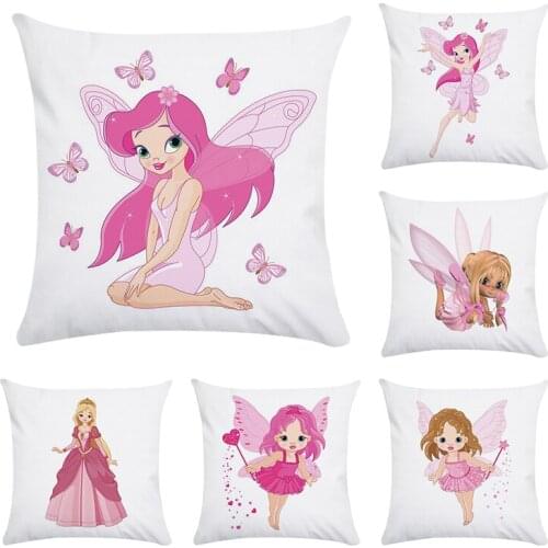 Fresh Style Cartoon Bird Beautiful Tree Leaf Flowers Unicorn Fairy Tale Cushion Cover Decor Sofa Throw Pillow Case CR078