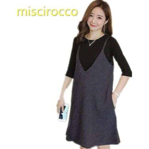 Maternity Dress Two Pieces Bow Spring Autumn Striped Pregnant Woman Clothing Braces Pregnancy Dress Women Spring Dress