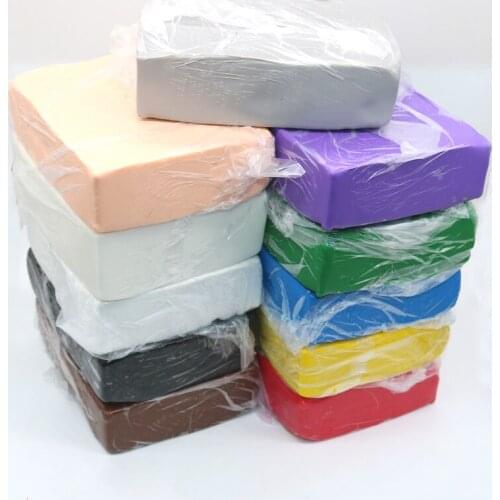 Professional DIY Soft Polymer Clay Mud For Baking Blue Pottery Sculpting Ceramic Action Doll Modeling 1kg/pack 15colors