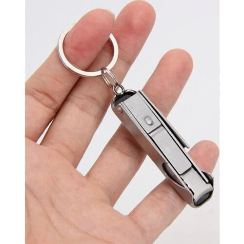 Fold nipper trimmer trim Manicure nail clipper cutter pocket outdoor camp multi tool multitool keyring key ring keychain ax