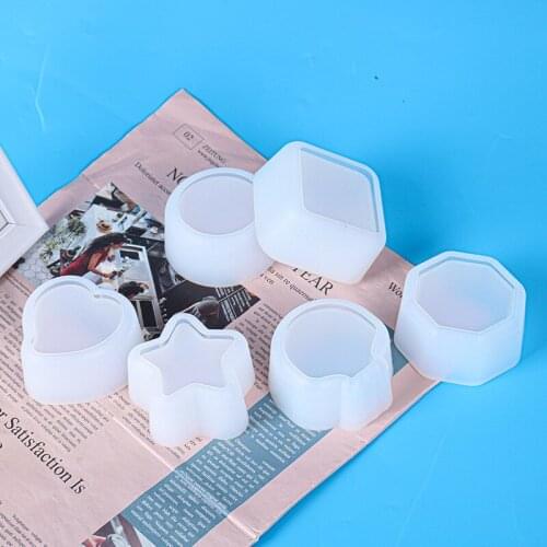 Silicone Molds for Plant Pots Homemade Candle Mold Polygonal Casting Form Craft DIY Succulent Flowerpot Clay Mold Concrete Mould