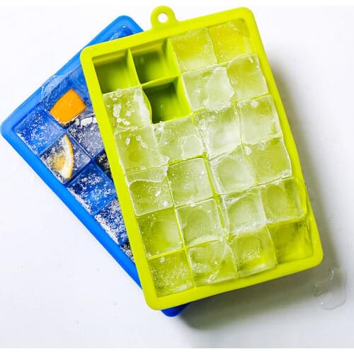 Japanese Style Silicone Ice Tray With Lid Creative Large Ice Cube Mold Ice Box Complementary Food Box Freezer Box36 Grid 24 Grid