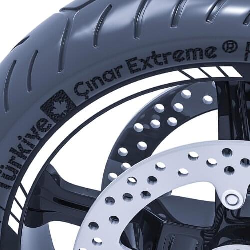 Reflective Blue Dashed Rim Tape Wheel Stripes Decals Sticker CinarExtreme