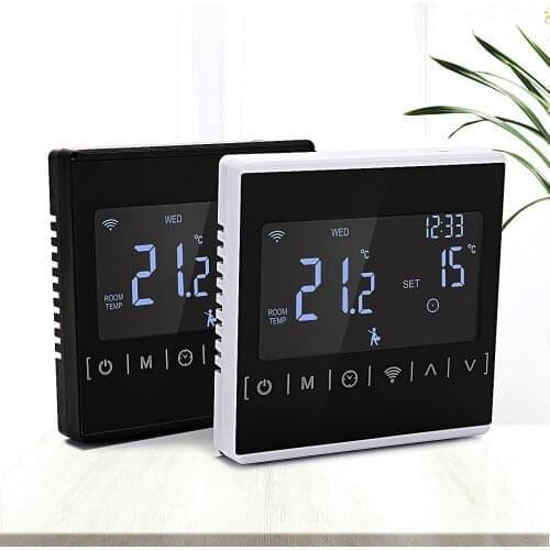 110V 120V 230V All Touch Screen Temperature Controller Thermoregulator Black Back Light Electric Heating Room Thermostat WiFi