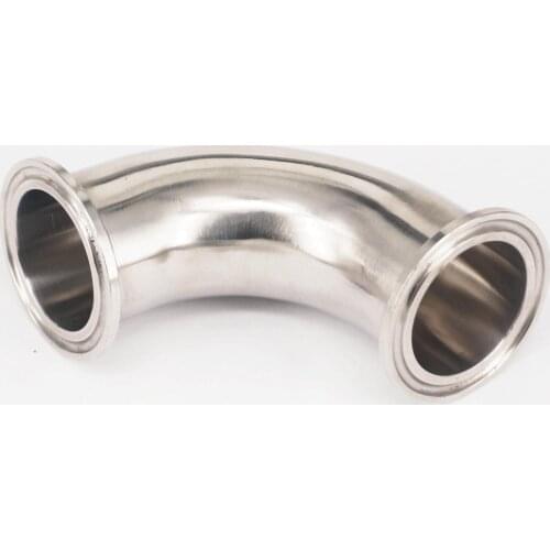 1-1/2" 38mm Pipe O/D SUS304 Stainless Steel Sanitary 1.5" Tri Clamp 90 Degree Elbow Pipe Fitting For Homebrew Diary Product