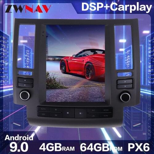 Vertical Screen Tesla 10.4 inch Android 9.0 PX6 For Infiniti FX FX35 FX45 Car Multimedia Player Stereo Radio GPS Navigation