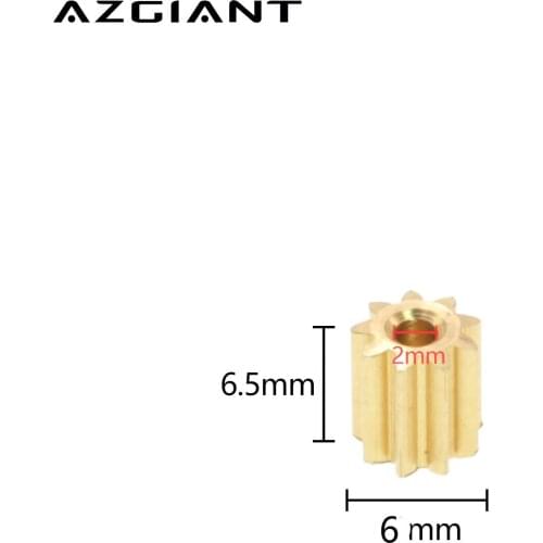 1pc 9T 6*6.5*2mm 6*7*2mm 7.3*7.5*2mm copper gear for 130 140 260 280 motor brass