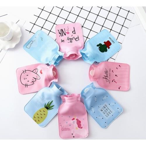 1PC Cute Cartoon Hand Warm Hot Water Bottle Mini Hot Water Bottles Portable Hand Warmer Girls Hand Feet Hot Water Bags New