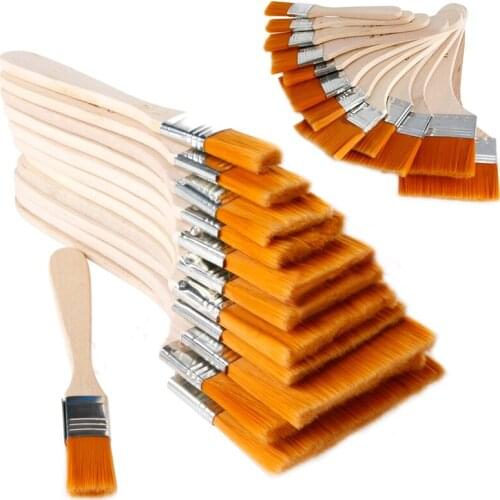 12pcs/set 130-185mm Wooden Oil Painting Brushes Set Artist Acrylic Watercolor Paint Tool NEW