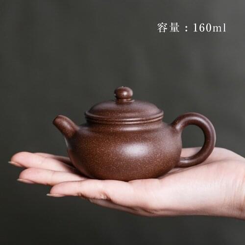 160ml Authentic Zisha tea pot special wholesale Yixing purple clay famous pure handmade antique tea pot Kung Fu tea table gift
