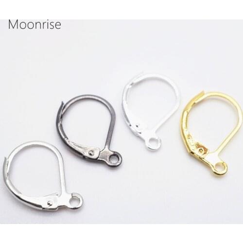 20PCS Nickel Free and Lead Free Silver Plated French Earring Hook Ear Wire Lever Back Open Loop DIY Jewelry Findings HK120