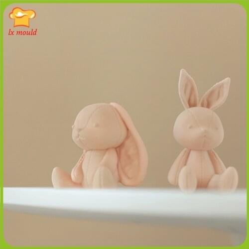 2020 Hot Sale Cute Rabbit Mold Handmade Soap Candle Chocolate Silicone Mould Aromatherapy Diffuser Tool