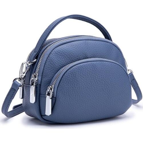 4PCS / LOT Fashion Genuine Cow Leather Mini Sling Cross Bag Lady Handbag Shoulder Bag for Women