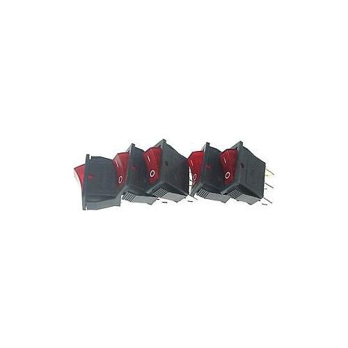 5 x 15A 250VAC/20A 125VAC 3 Terminal SPST Red Neon Lamp O/F Boat Rocker Switch