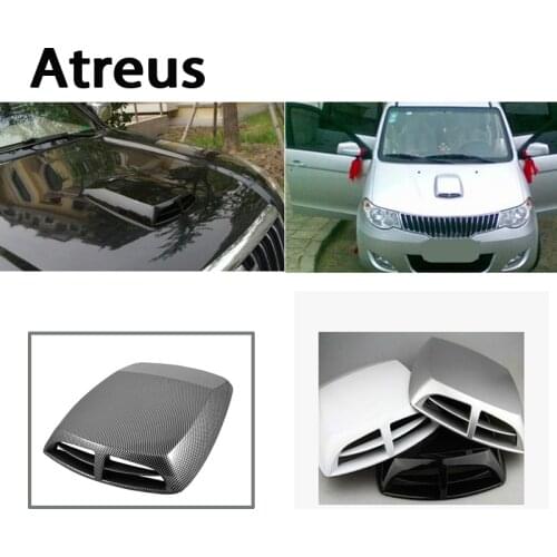 Atreus Carbon Fiber Car Decorative Air Flow Vent Cover Hood Stickers For Lexus Honda Civic Opel astra h j Mazda 3 6 Kia Rio Ceed